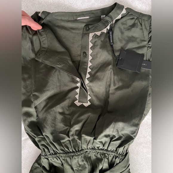 Elie Tahari Maxi Dress Women 6 Boho Embroidered Kalamata Fairy Belted Tiered NWT - Picture 13 of 16